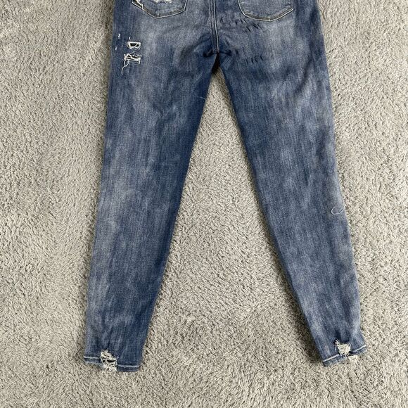 American Eagle Womens Curvy Hi-Rise Jegging 2 Short Distressed Stretch Destroyed - Picture 12 of 14